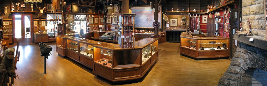 A general store interior stocked with everyday goods