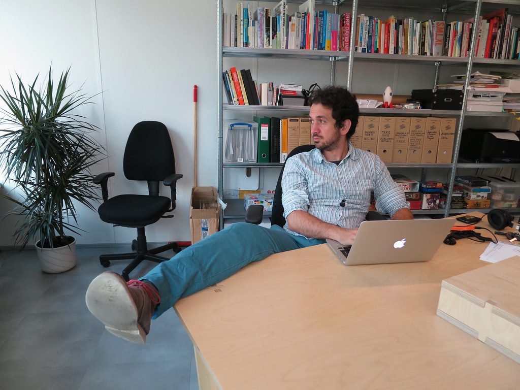 Working at a desk for long hours