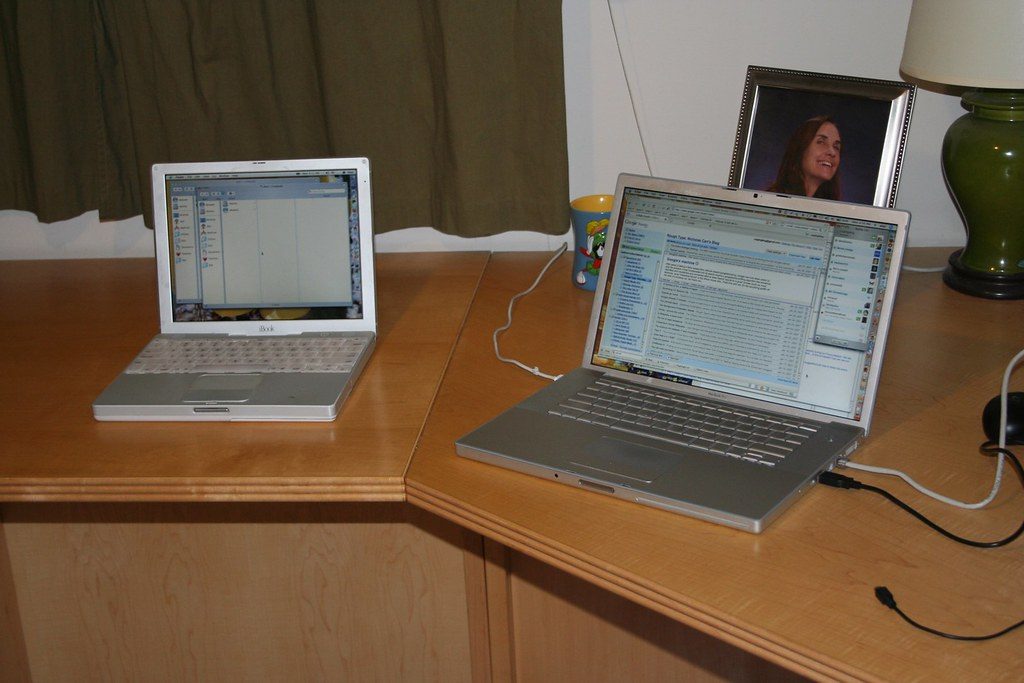 Working at a laptop and screen for hours at a desk